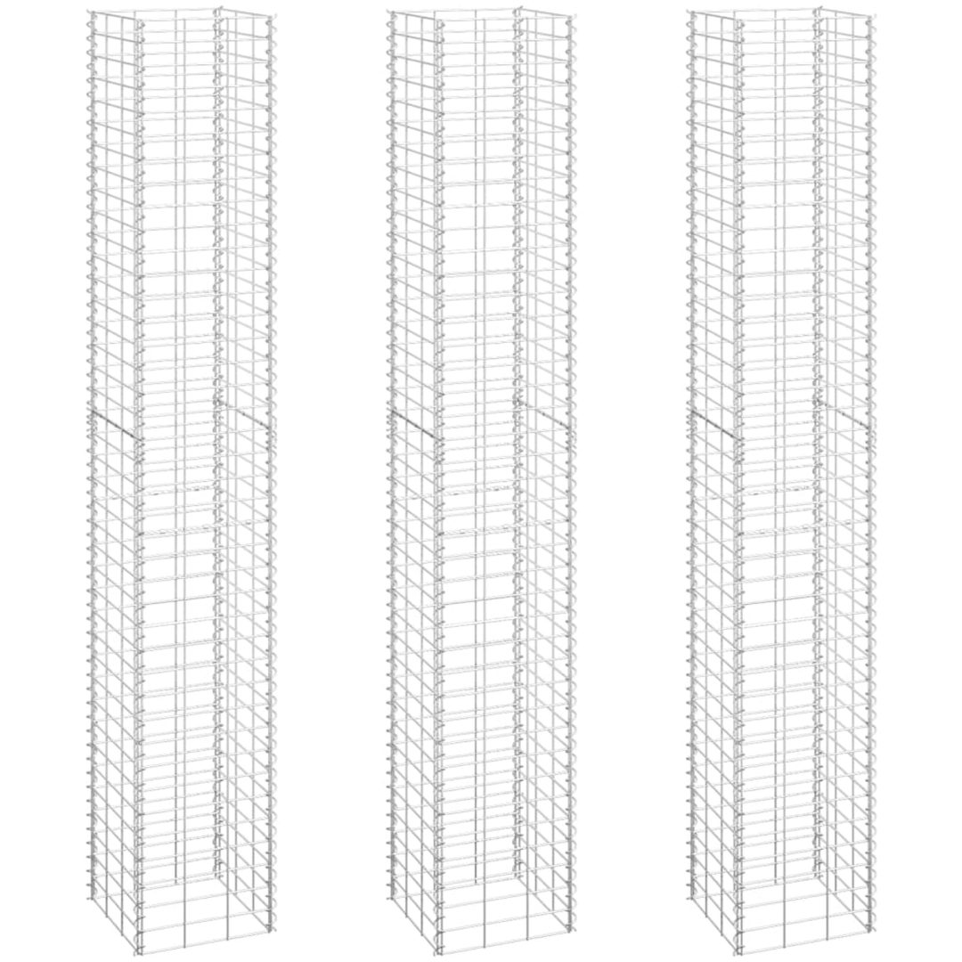 Gabioner 3 st 30x30x200 cm järn vidaXL 30 x 30 x 200 cm (3 pcs)