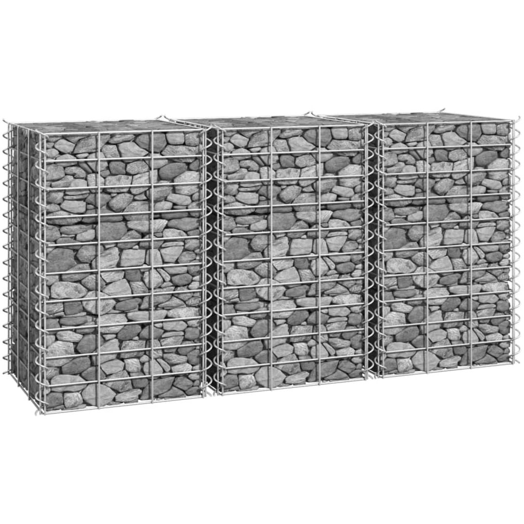 Gabioner 3 st 30x30x50 cm järn vidaXL 30 x 30 x 50 cm (3 pcs)