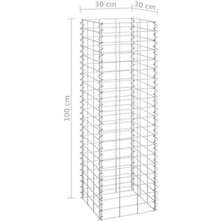 Gabioner 4 st 30x30x50/100/150/200 cm järn vidaXL 30 x 30 x 50/100/150/200 cm (4 st) – bild 6