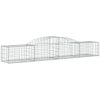 Gabioner bågformad 2 st galvaniserat järn vidaXL 300 x 50 x 40/60 cm – miniatyr 3