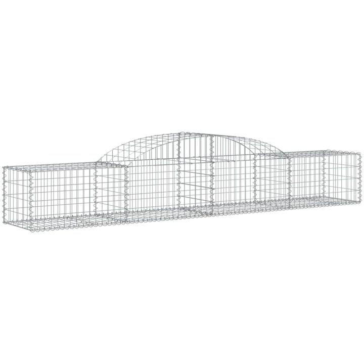 Gabioner bågformad 2 st galvaniserat järn vidaXL 300 x 50 x 40/60 cm – bild 3
