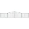 Gabioner bågformad 2 st galvaniserat järn vidaXL 300 x 50 x 40/60 cm – miniatyr 4