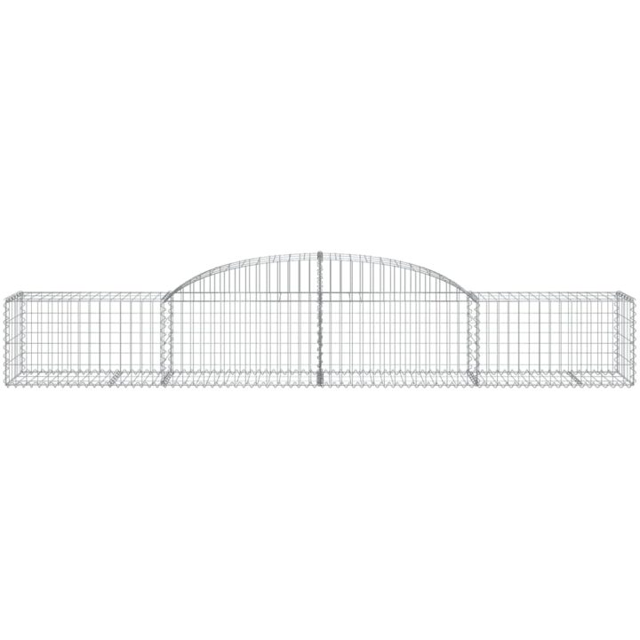 Gabioner bågformad 2 st galvaniserat järn vidaXL 300 x 50 x 40/60 cm – bild 4