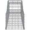 Gabioner bågformad 2 st galvaniserat järn vidaXL 300 x 50 x 40/60 cm – miniatyr 5