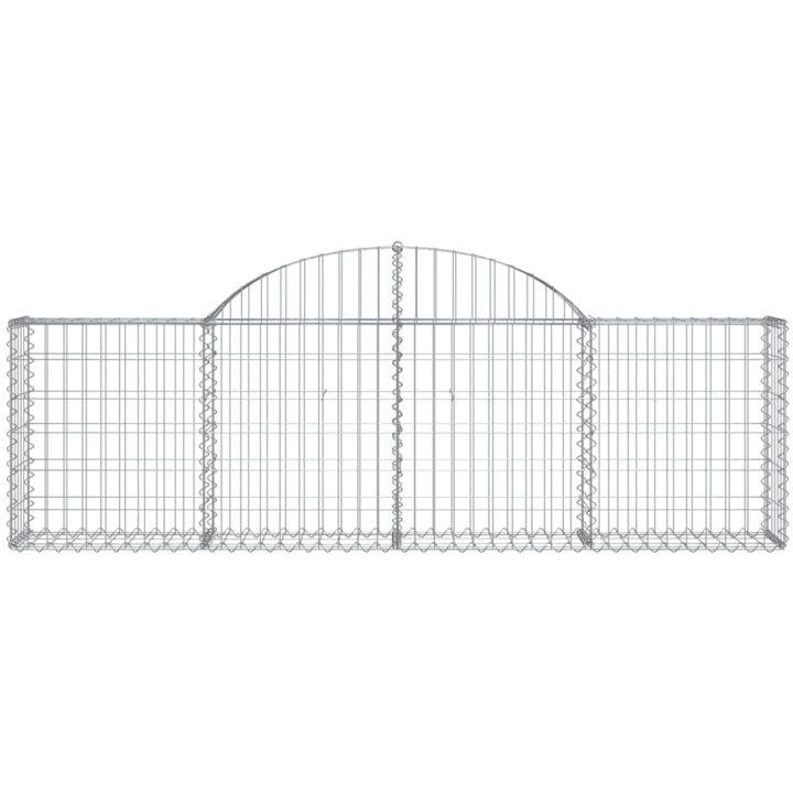 Gabioner bågformade 10 st galvaniserat järn vidaXL 200 x 30 x 60/80 cm – bild 4