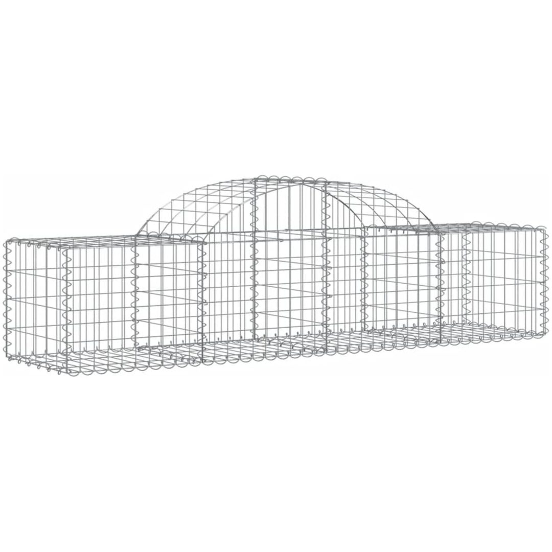 Gabioner bågformade 14 st galvaniserat järn vidaXL 200 x 50 x 40/60 cm – bild 3