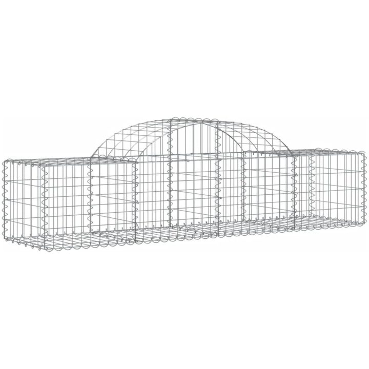 Gabioner bågformade 14 st galvaniserat järn vidaXL 200 x 50 x 40/60 cm – bild 3
