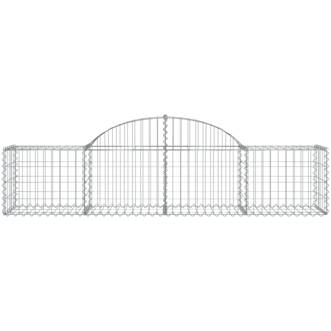 Gabioner bågformade 14 st galvaniserat järn vidaXL 200 x 50 x 40/60 cm – bild 4