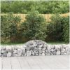 Gabioner bågformade 14 st galvaniserat järn vidaXL 200 x 50 x 40/60 cm – miniatyr 1