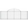 Gabioner bågformade 15 st galvaniserat järn vidaXL 200 x 30 x 60/80 cm – miniatyr 4