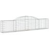 Gabioner bågformade 17 st galvaniserat järn vidaXL 300 x 30 x 60/80 cm – miniatyr 3