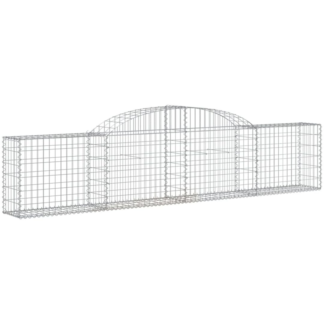 Gabioner bågformade 17 st galvaniserat järn vidaXL 300 x 30 x 60/80 cm – bild 3