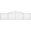 Gabioner bågformade 17 st galvaniserat järn vidaXL 300 x 30 x 60/80 cm – miniatyr 4