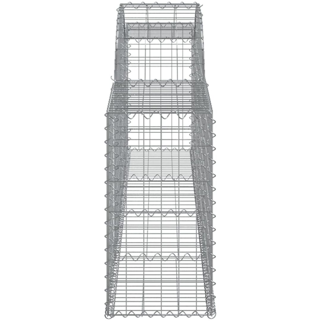 Gabioner bågformade 17 st galvaniserat järn vidaXL 300 x 30 x 60/80 cm – bild 5