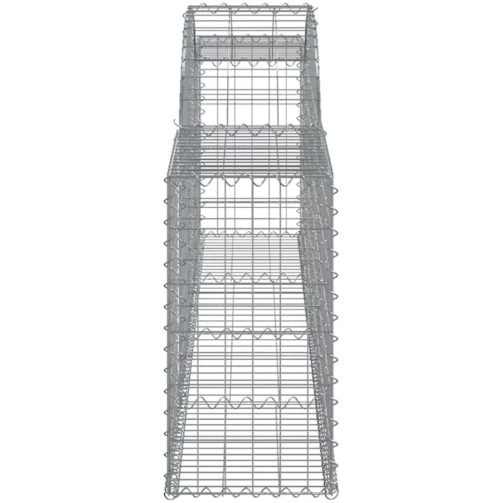 Gabioner bågformade 17 st galvaniserat järn vidaXL 300 x 30 x 60/80 cm – bild 5