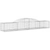 Gabioner bågformade 17 st galvaniserat järn vidaXL 300 x 50 x 40/60 cm – miniatyr 3