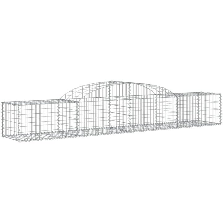 Gabioner bågformade 17 st galvaniserat järn vidaXL 300 x 50 x 40/60 cm – bild 3