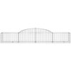 Gabioner bågformade 17 st galvaniserat järn vidaXL 300 x 50 x 40/60 cm – miniatyr 4