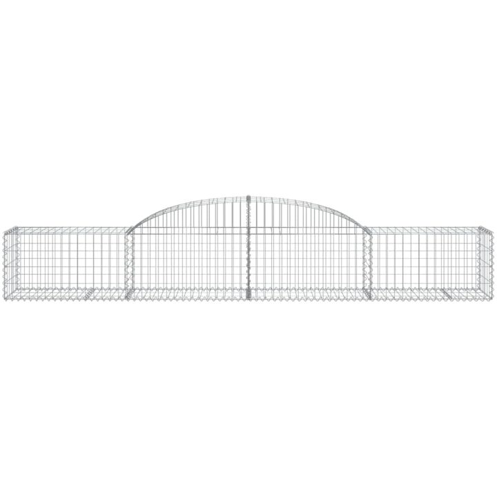 Gabioner bågformade 17 st galvaniserat järn vidaXL 300 x 50 x 40/60 cm – bild 4