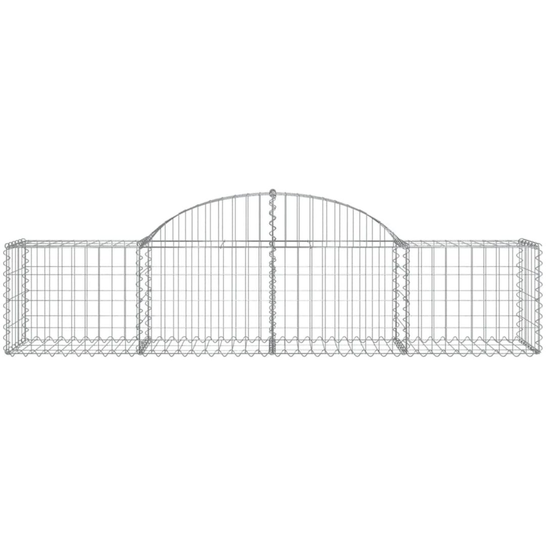 Gabioner bågformade 2 st galvaniserat järn vidaXL 200 x 50 x 40/60 cm – bild 4