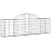 Gabioner bågformade 20 st galvaniserat järn vidaXL 200 x 30 x 60/80 cm – miniatyr 3