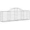Gabioner bågformade 25 st galvaniserat järn vidaXL 200 x 30 x 60/80 cm – miniatyr 3