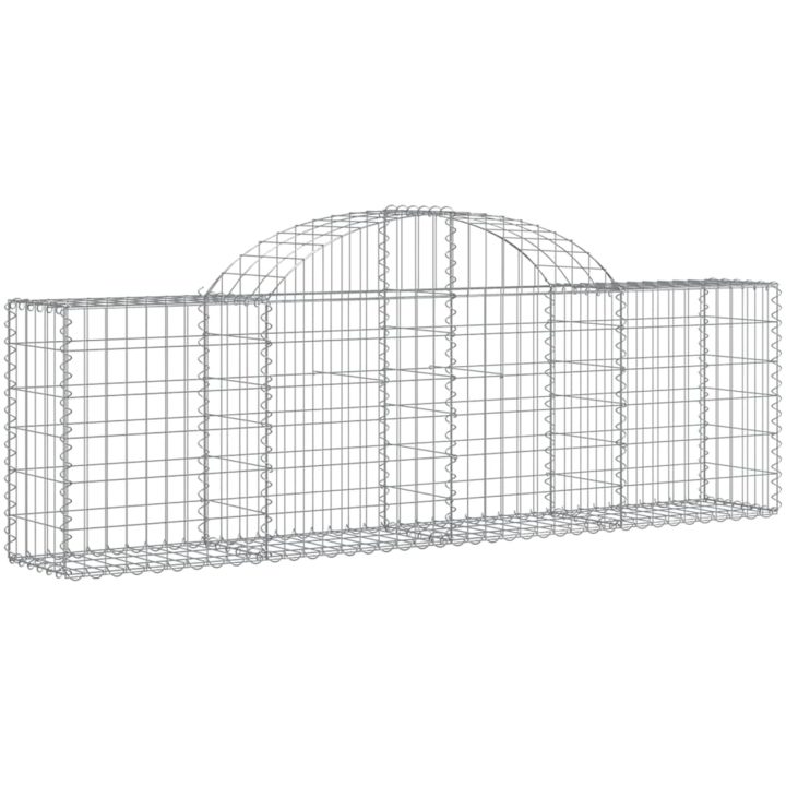 Gabioner bågformade 25 st galvaniserat järn vidaXL 200 x 30 x 60/80 cm – bild 3