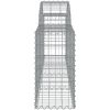 Gabioner bågformade 25 st galvaniserat järn vidaXL 200 x 30 x 60/80 cm – miniatyr 5