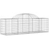 Gabioner bågformade 3 st galvaniserat järn vidaXL 200 x 50 x 60/80 cm – miniatyr 3