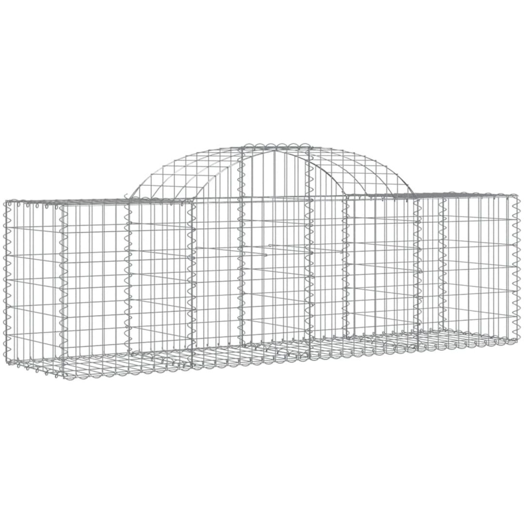 Gabioner bågformade 3 st galvaniserat järn vidaXL 200 x 50 x 60/80 cm – bild 3
