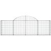 Gabioner bågformade 30 st galvaniserat järn vidaXL 200 x 30 x 60/80 cm – miniatyr 4