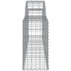 Gabioner bågformade 30 st galvaniserat järn vidaXL 200 x 30 x 60/80 cm – miniatyr 5