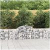 Gabioner bågformade 40 st galvaniserat järn vidaXL 200 x 30 x 60/80 cm – miniatyr 1