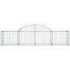 Gabioner bågformade 40 st galvaniserat järn vidaXL 200 x 50 x 40/60 cm – miniatyr 4