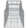 Gabioner bågformade 40 st galvaniserat järn vidaXL 200 x 50 x 40/60 cm – miniatyr 5