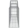 Gabioner bågformade 5 st galvaniserat järn vidaXL 200 x 30 x 60/80 cm – miniatyr 5