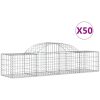 Gabioner bågformade 50 st galvaniserat järn vidaXL 200 x 50 x 40/60 cm – miniatyr 2