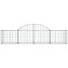Gabioner bågformade 50 st galvaniserat järn vidaXL 200 x 50 x 40/60 cm – miniatyr 4