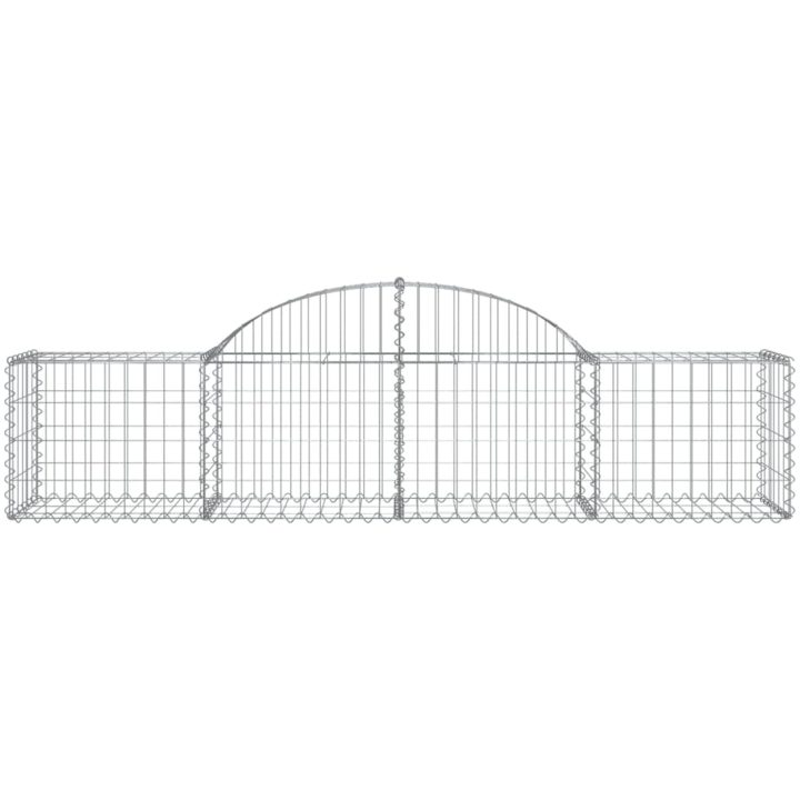 Gabioner bågformade 50 st galvaniserat järn vidaXL 200 x 50 x 40/60 cm – bild 4