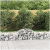 Gabioner bågformade 50 st galvaniserat järn vidaXL 200 x 50 x 40/60 cm – miniatyr 1