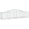 Gabioner bågformade 6 st galvaniserat järn vidaXL 200 x 50 x 40/60 cm – miniatyr 3