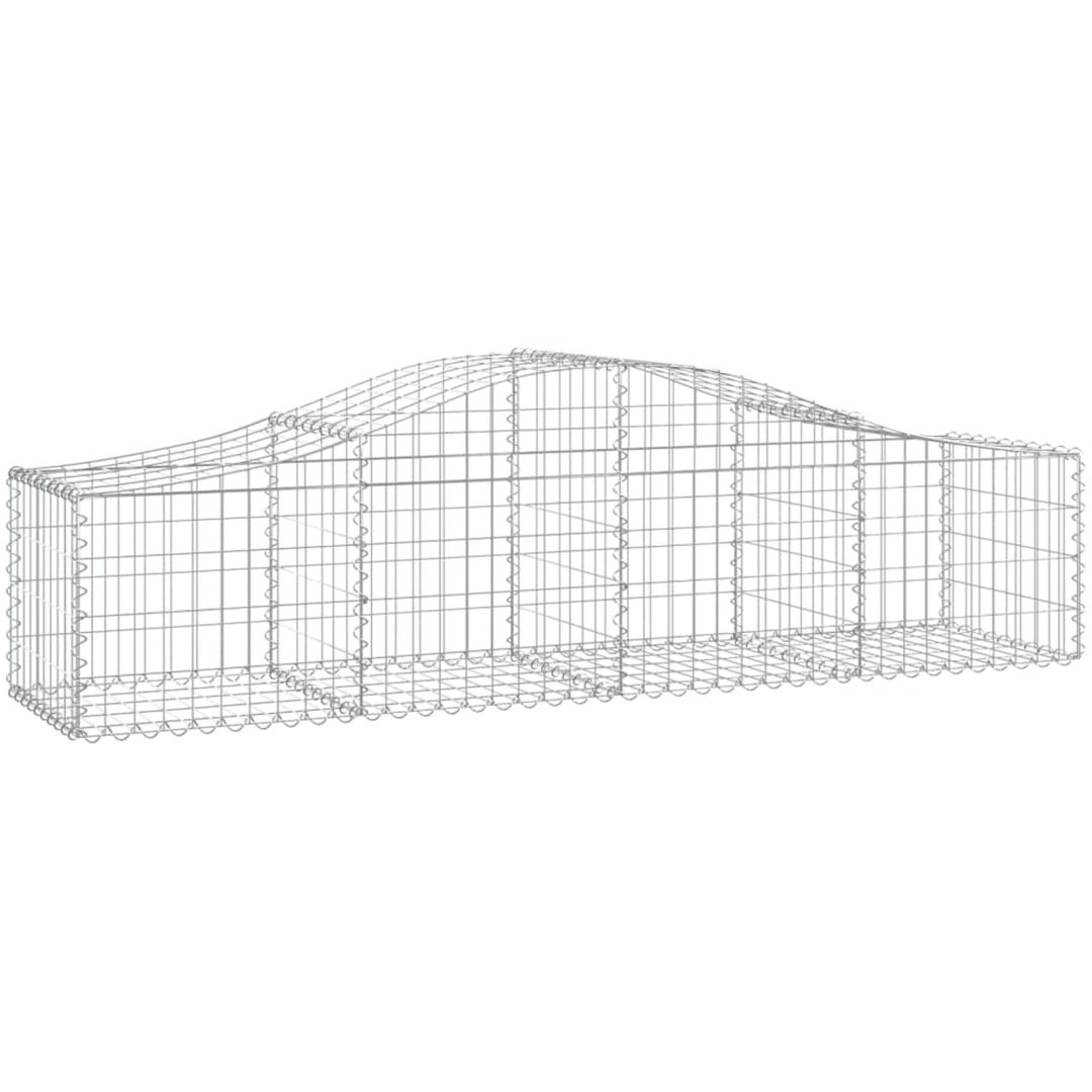 Gabioner bågformade 6 st galvaniserat järn vidaXL 200 x 50 x 40/60 cm – bild 3