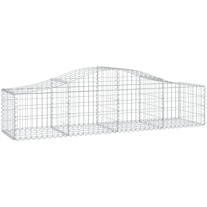 Gabioner bågformade 6 st galvaniserat järn vidaXL 200 x 50 x 40/60 cm – bild 3