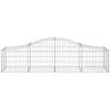 Gabioner bågformade 6 st galvaniserat järn vidaXL 200 x 50 x 40/60 cm – miniatyr 4