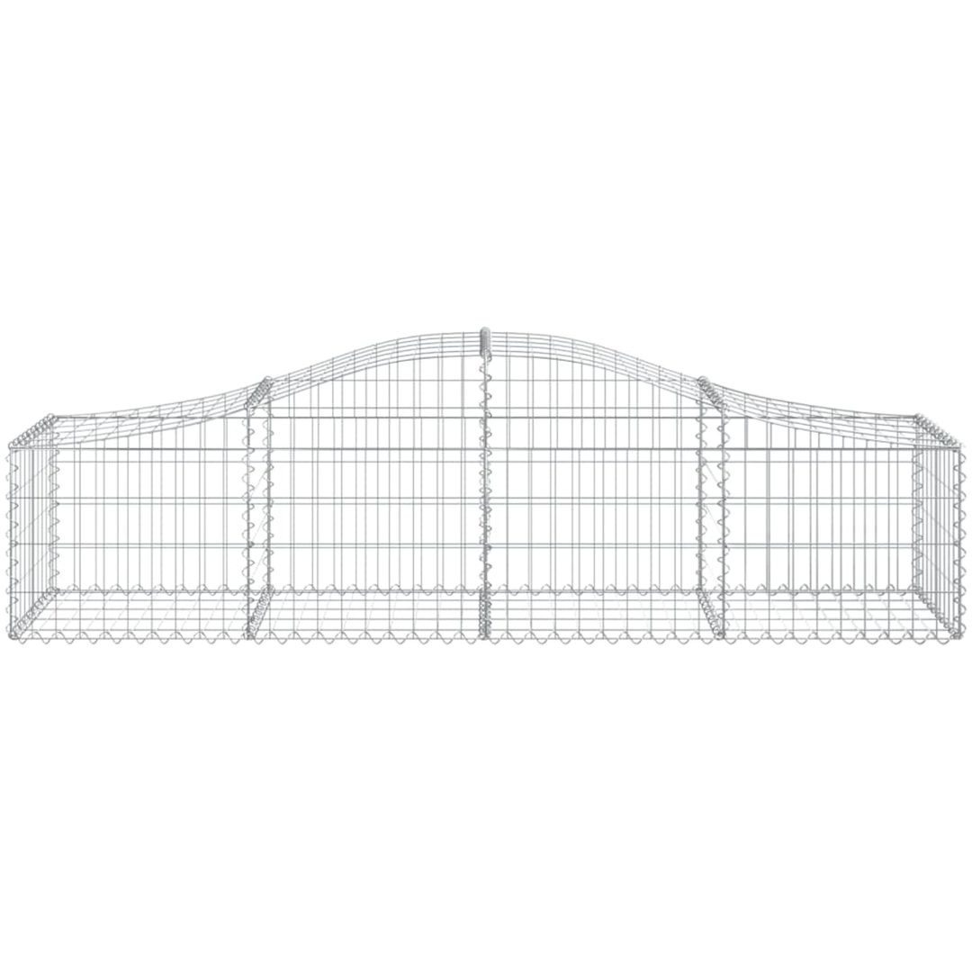 Gabioner bågformade 6 st galvaniserat järn vidaXL 200 x 50 x 40/60 cm – bild 4