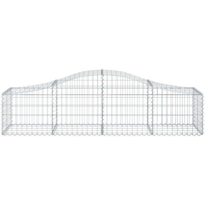 Gabioner bågformade 6 st galvaniserat järn vidaXL 200 x 50 x 40/60 cm – bild 4