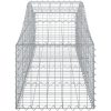 Gabioner bågformade 6 st galvaniserat järn vidaXL 200 x 50 x 40/60 cm – miniatyr 5