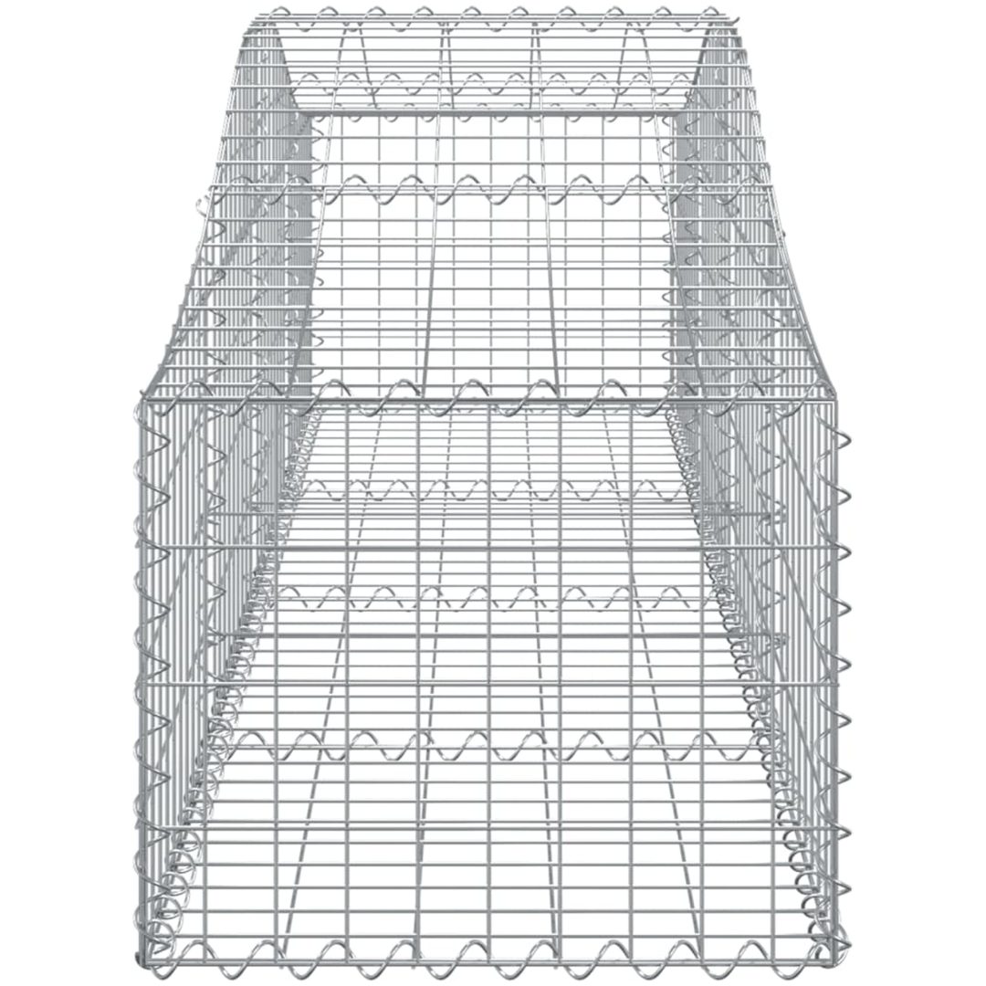 Gabioner bågformade 6 st galvaniserat järn vidaXL 200 x 50 x 40/60 cm – bild 5
