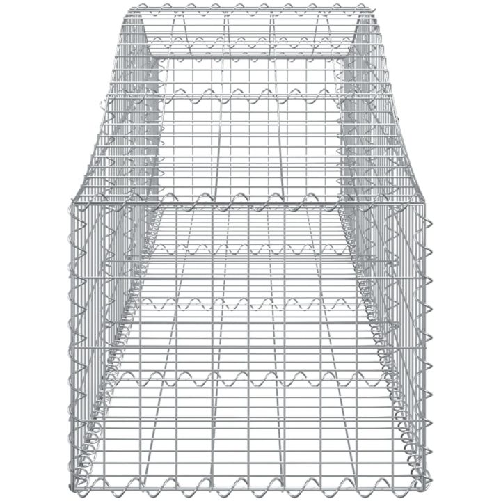 Gabioner bågformade 6 st galvaniserat järn vidaXL 200 x 50 x 40/60 cm – bild 5