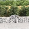 Gabioner bågformade 8 st galvaniserat järn vidaXL 200 x 30 x 60/80 cm – miniatyr 1